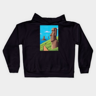 Moai Monumental Statues Kids Hoodie